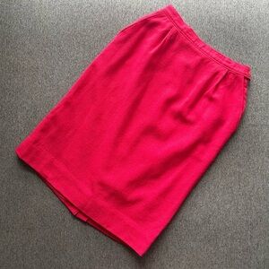 Pendleton Bright Pink Vintage Preppy 100% Virgin Wool Pencil Skirt Size 4